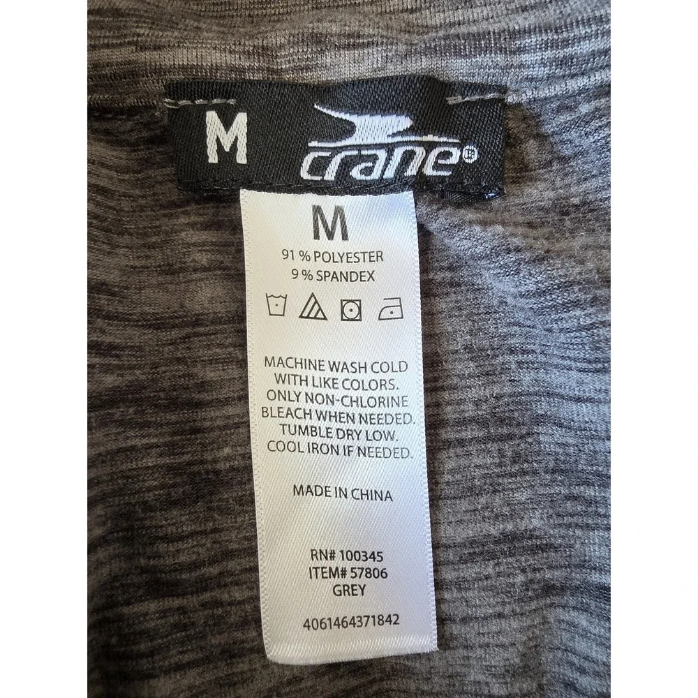 Crane Men M Brown Lightweight Pullover Sweatshirt Long Sleeve Activewear Top